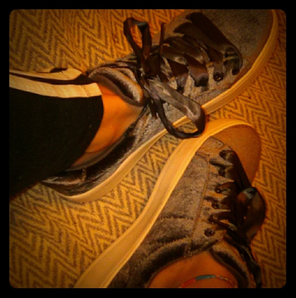 velvet sneakers